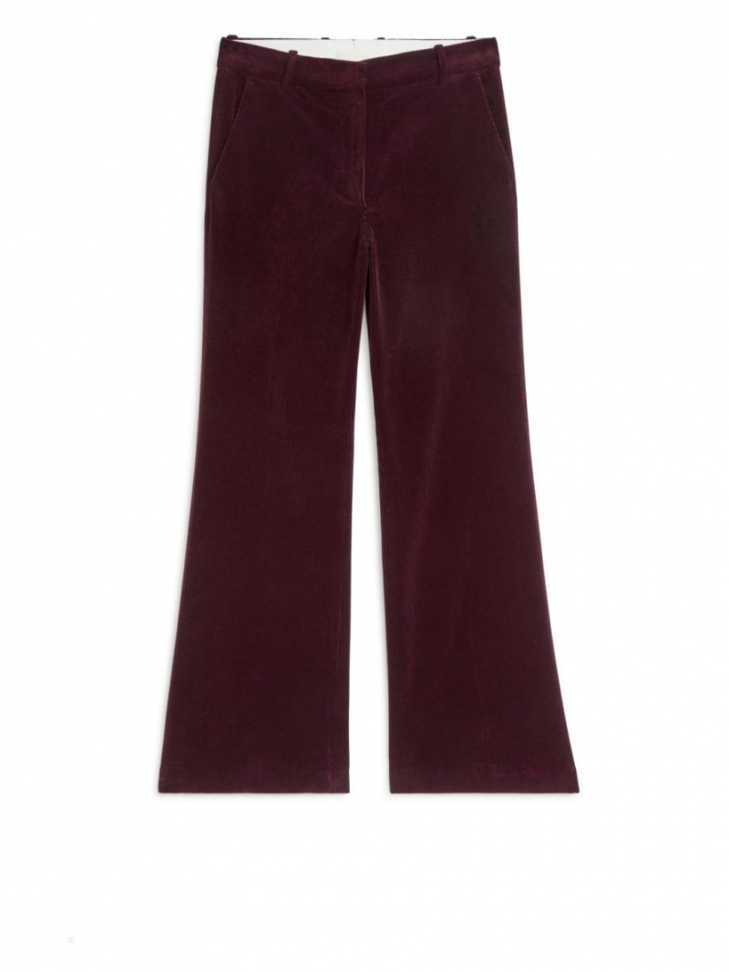 Pantaloni Arket Flared Corduroy Dama Visinii | Romania-MPHF48123