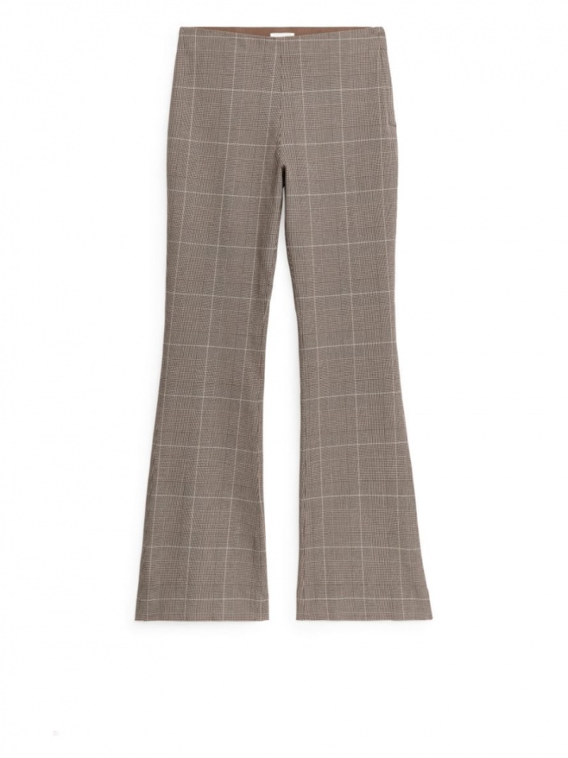 Pantaloni Arket Flared Dama Bej Maro | Romania-DNKZ82043
