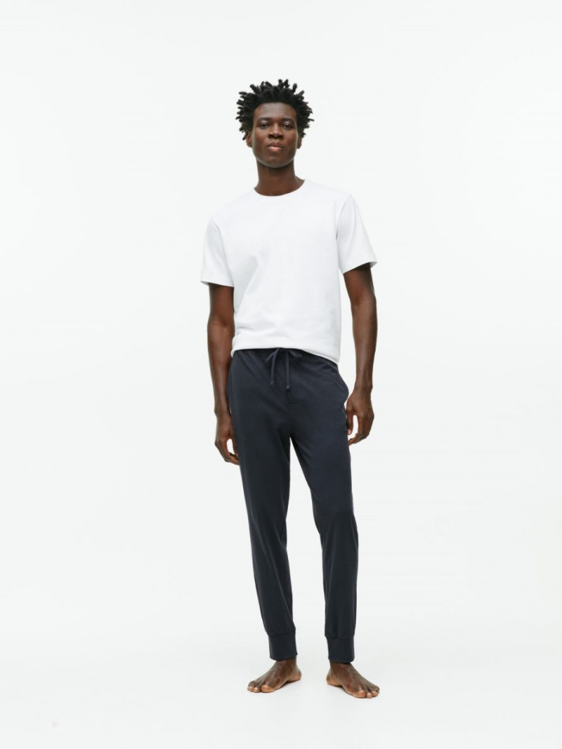 Pantaloni Arket Jersey Lounge Barbati Negrii | Romania-EBSD47325