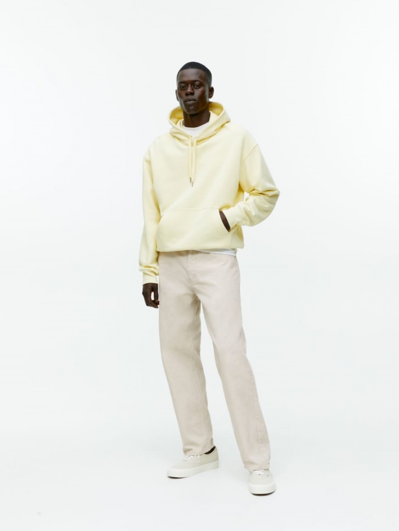 Pantaloni Arket LOOSE Corduroy Barbati Albi | Romania-GHVD27509