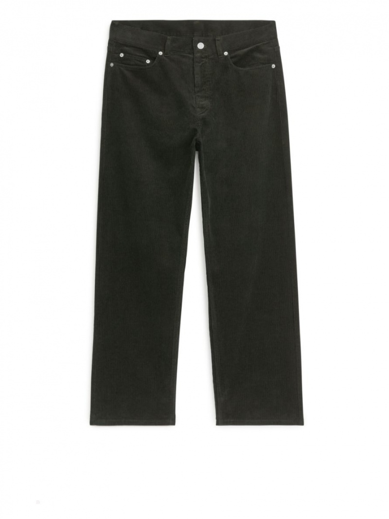 Pantaloni Arket LOOSE Corduroy Barbati Verzi Inchis | Romania-YEGW45201
