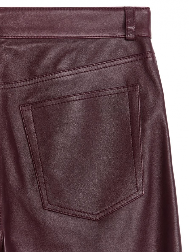 Pantaloni Arket Largi-Leg Piele Dama Visinii | Romania-RGOL14058