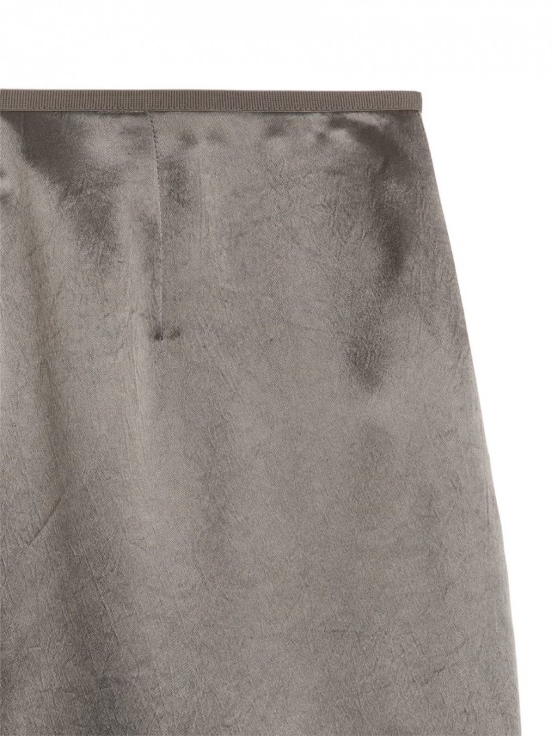 Pantaloni Arket Largi-Leg Satin Dama Maro | Romania-AXKO69312