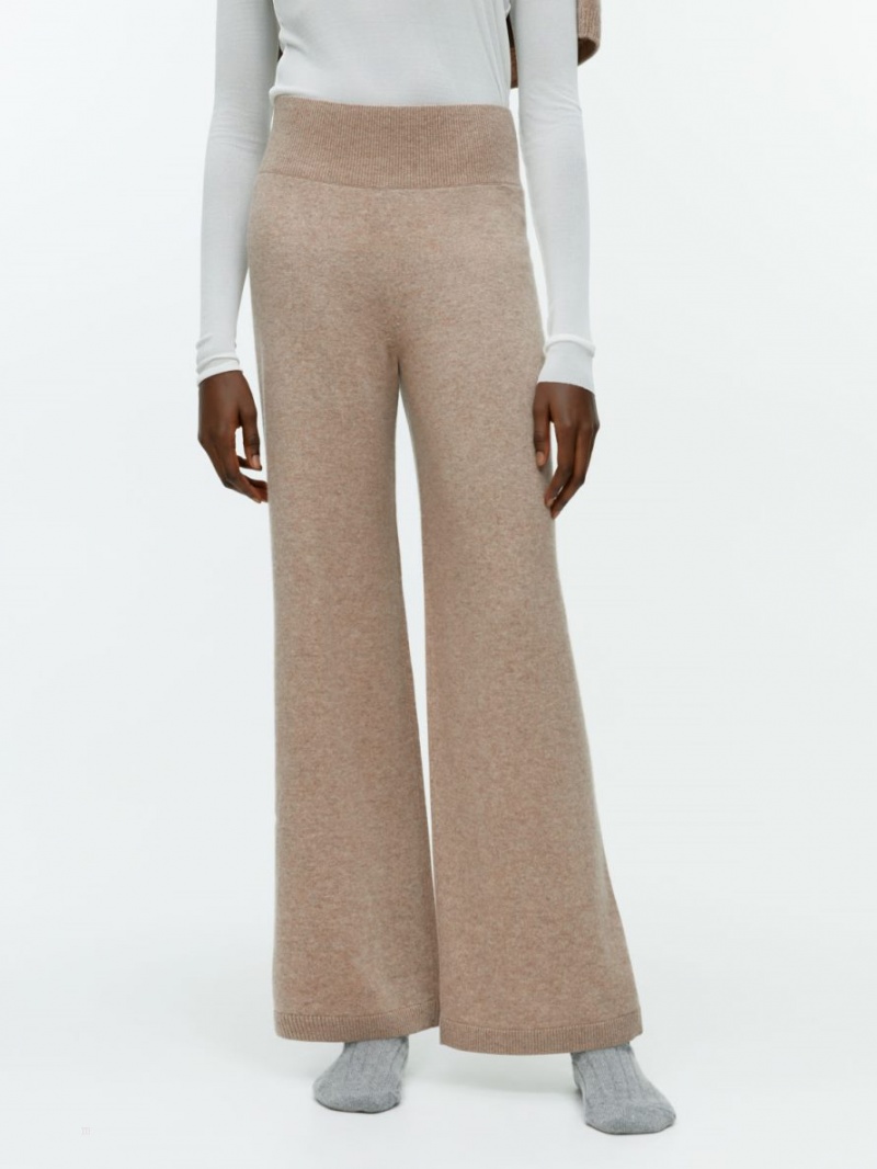 Pantaloni Arket Largi Cashmere Dama Bej | Romania-XTVM25906
