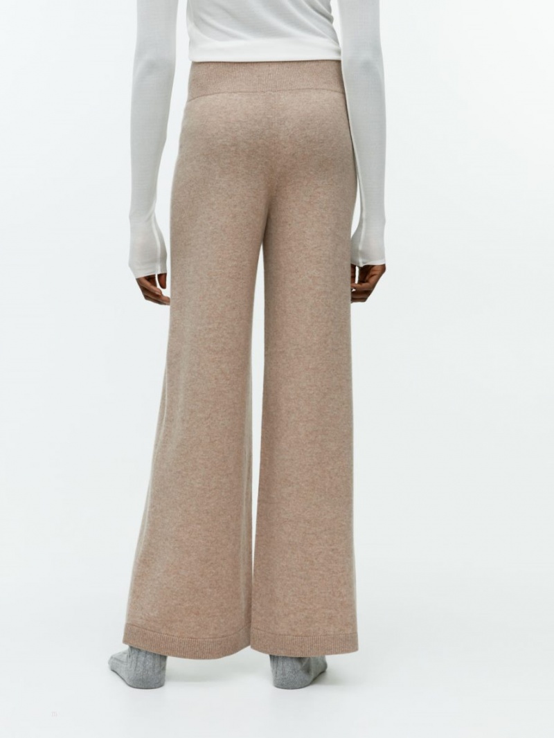 Pantaloni Arket Largi Cashmere Dama Bej | Romania-XTVM25906