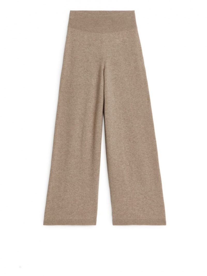 Pantaloni Arket Largi Cashmere Dama Bej | Romania-XTVM25906