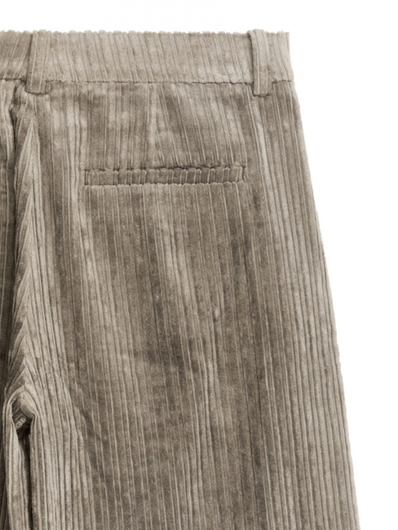Pantaloni Arket Largi Corduroy Dama Gri | Romania-VLTA17846