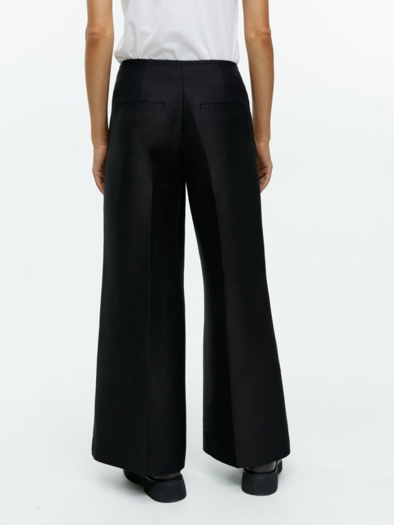 Pantaloni Arket Largi Dama Negrii | Romania-VYZS10476