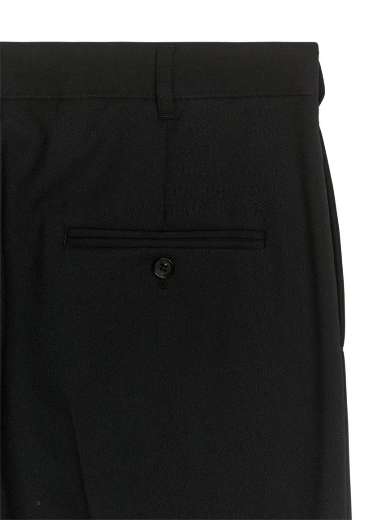 Pantaloni Arket Largi Lână Barbati Negrii | Romania-ERZJ81296