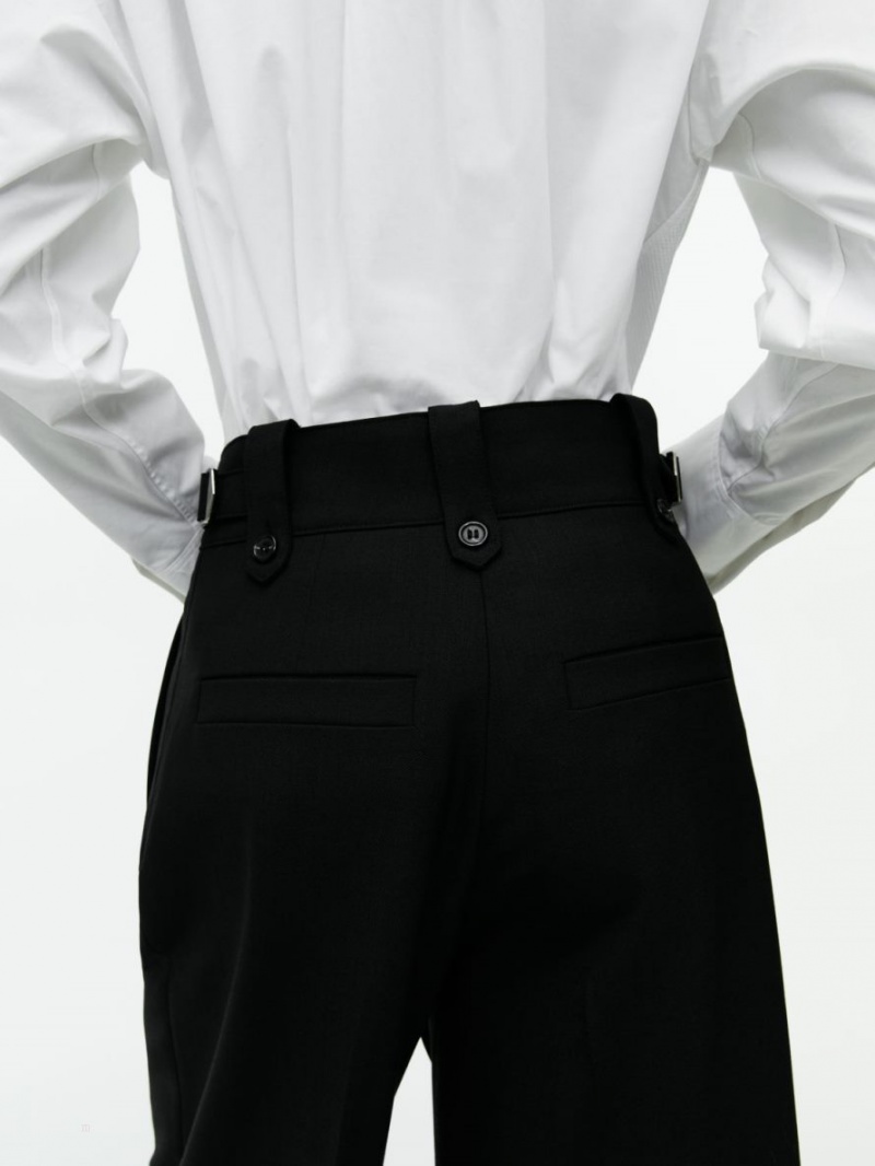 Pantaloni Arket Largi Twill Dama Negrii | Romania-HVPR80752