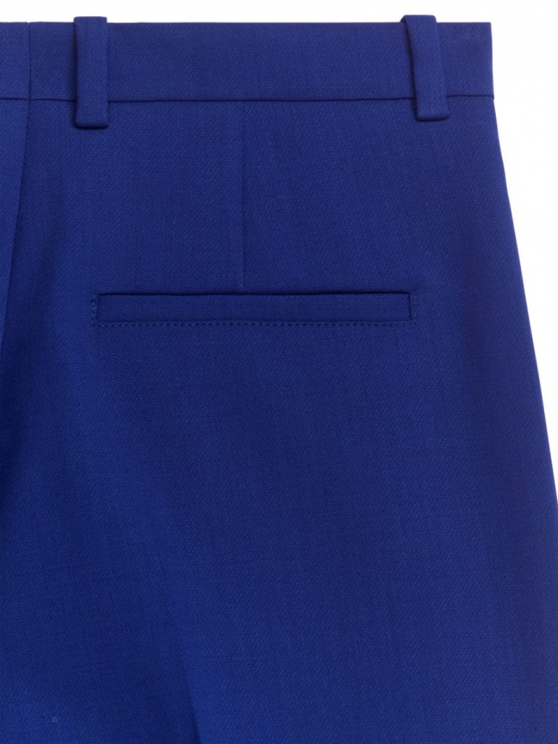 Pantaloni Arket Lână Blend Dama Albastri | Romania-HNYG58016