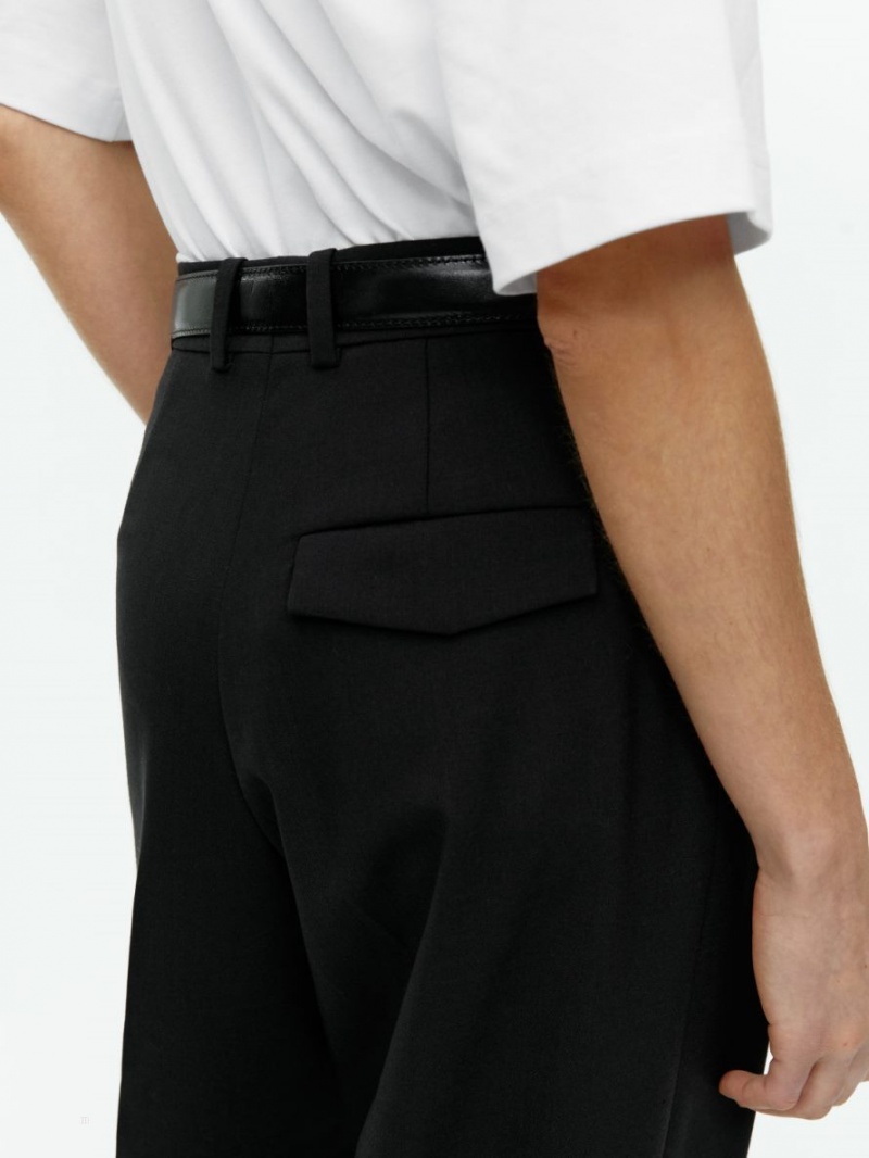 Pantaloni Arket Lână Blend Twill Dama Negrii | Romania-NUQE27395