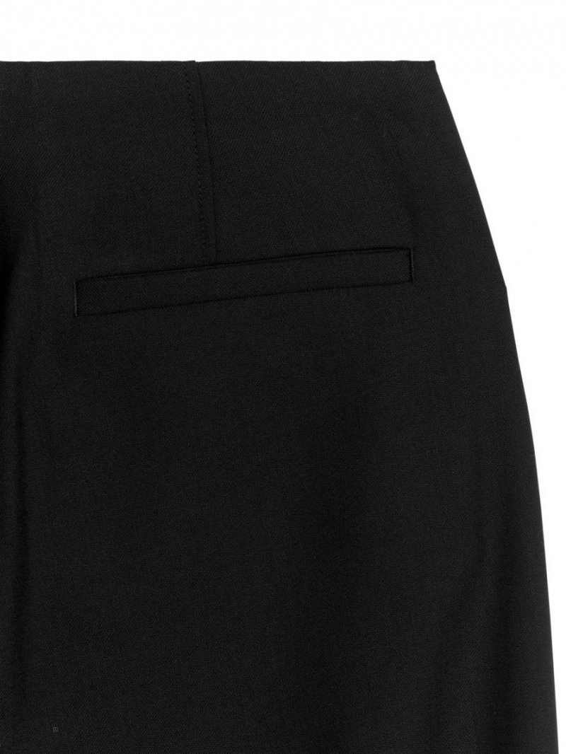 Pantaloni Arket Lână Blend Twill Dama Negrii | Romania-QYRZ87235