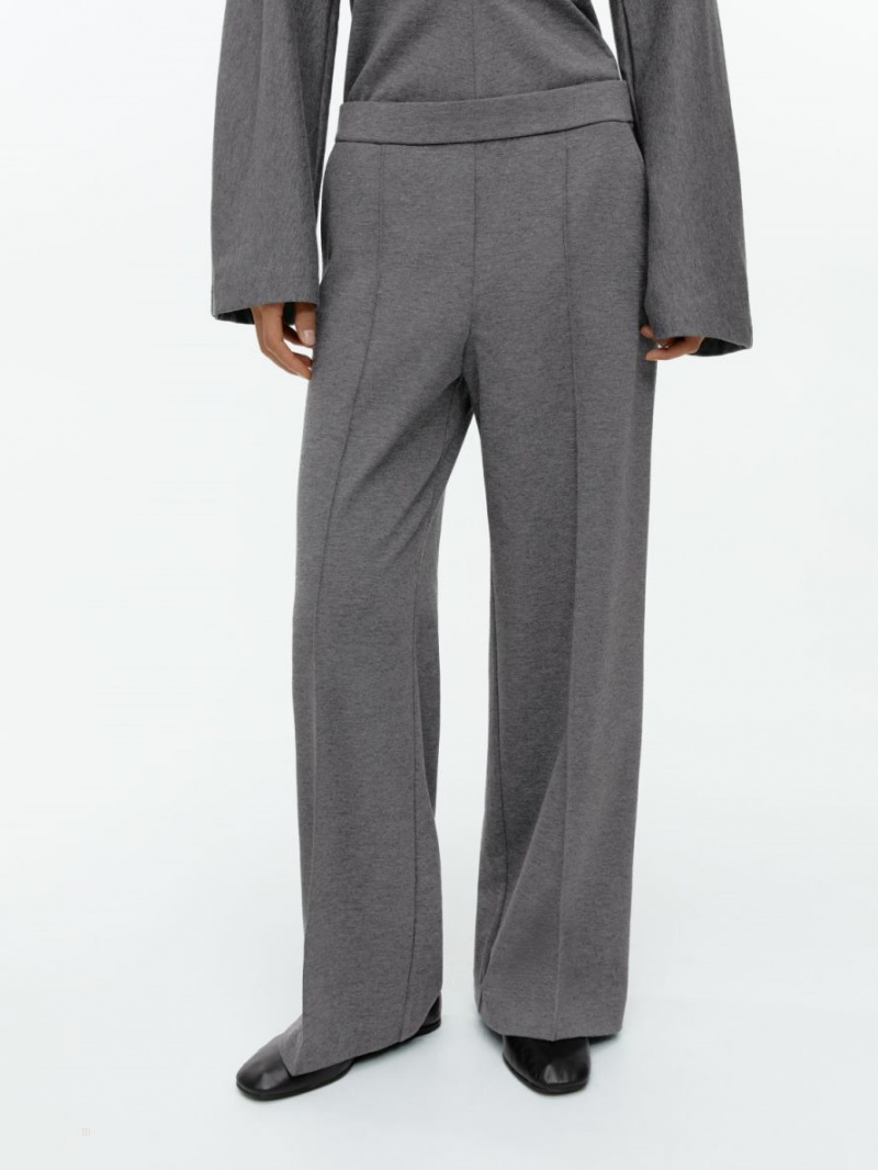 Pantaloni Arket Lână Jersey Dama Gri | Romania-PHVT39061