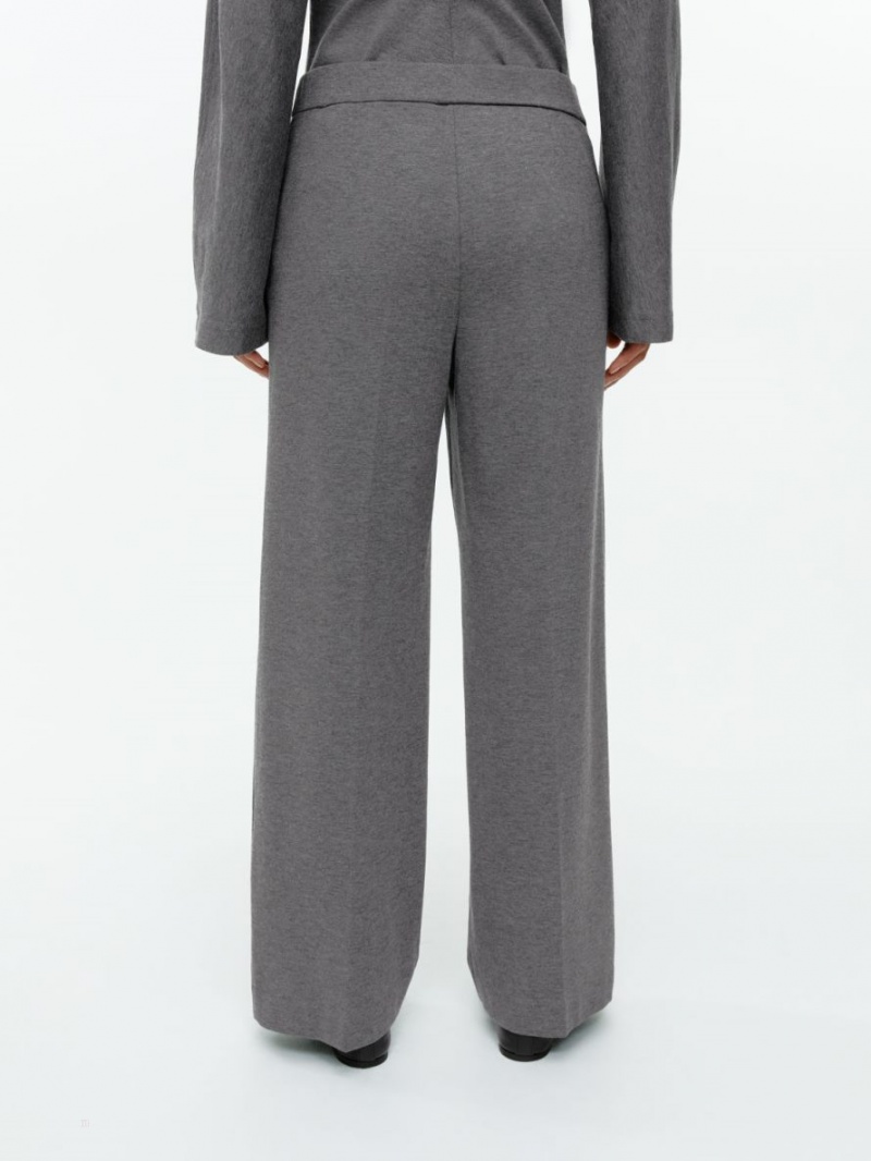 Pantaloni Arket Lână Jersey Dama Gri | Romania-PHVT39061