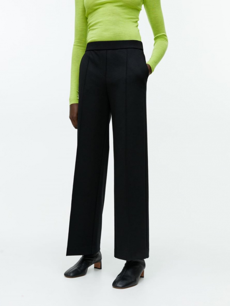 Pantaloni Arket Lână Jersey Dama Negrii | Romania-JKFP89471