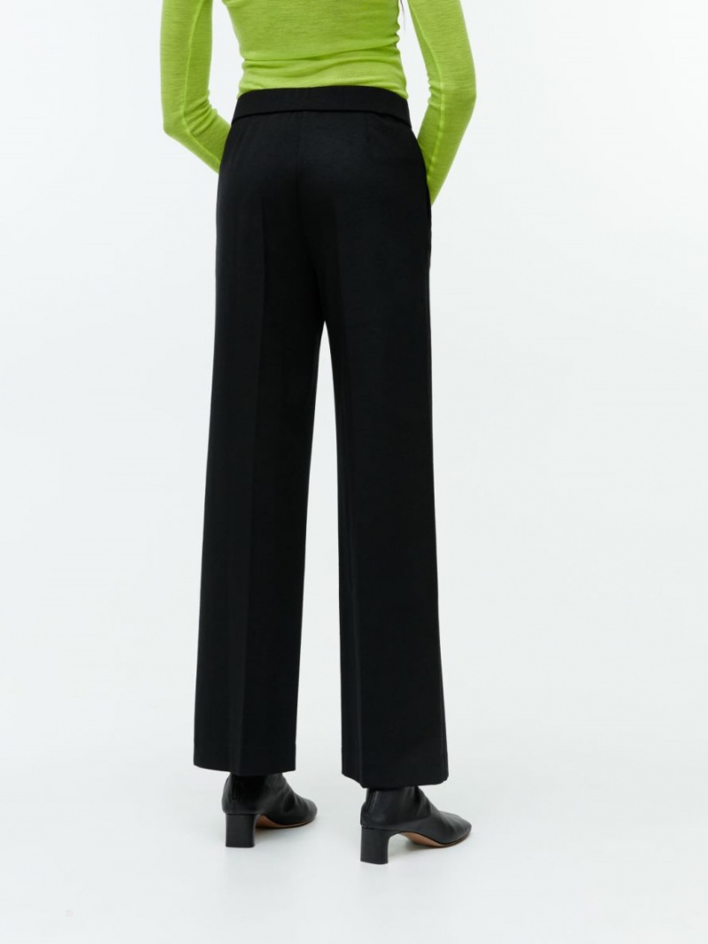 Pantaloni Arket Lână Jersey Dama Negrii | Romania-JKFP89471