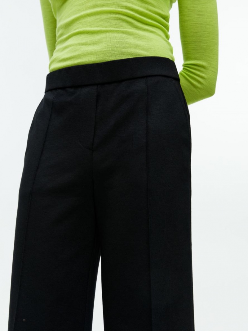 Pantaloni Arket Lână Jersey Dama Negrii | Romania-JKFP89471
