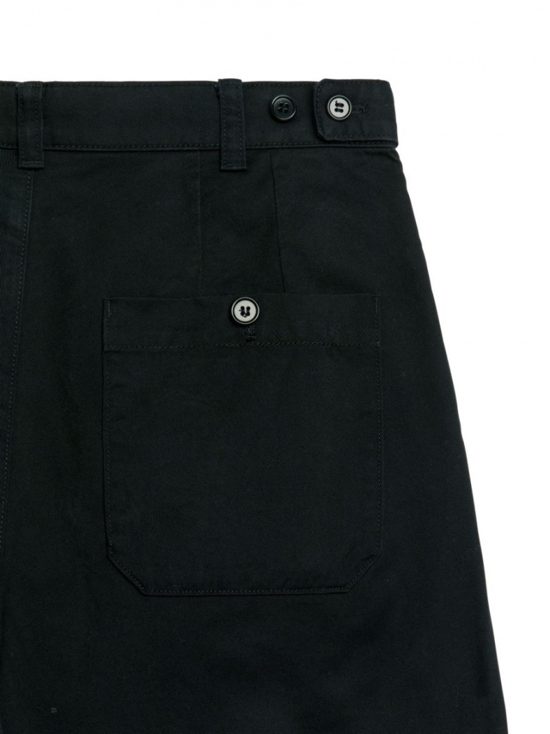 Pantaloni Arket Loose Bumbac Barbati Negrii | Romania-NAOQ43198