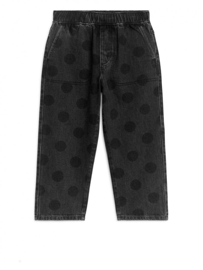Pantaloni Arket Pull-on Denim Baieti Negrii | Romania-QNPD68245