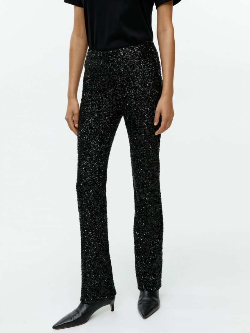 Pantaloni Arket Sequin Dama Negrii | Romania-LTAY96143