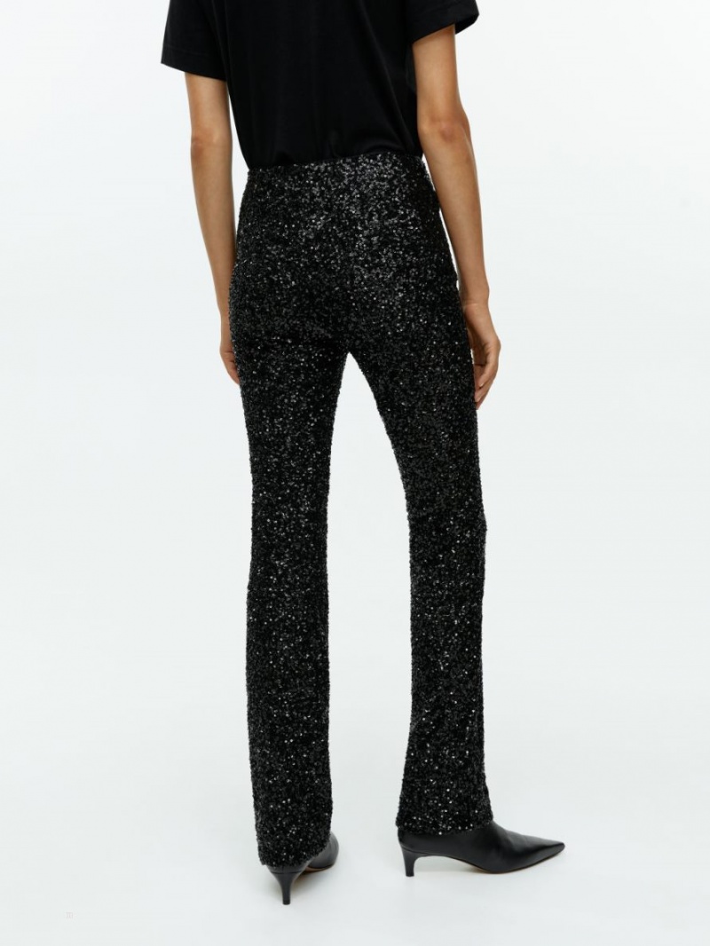 Pantaloni Arket Sequin Dama Negrii | Romania-LTAY96143
