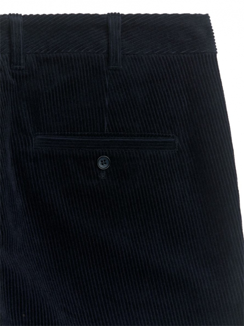 Pantaloni Arket Straigh-Fit Corduroy Chinos Barbati Albastri Inchis | Romania-FRCT25378