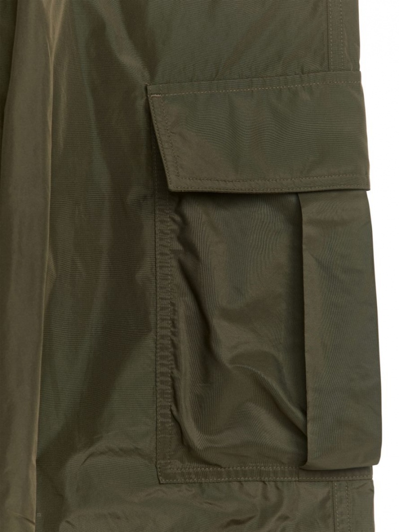 Pantaloni Arket Taffeta Cargo Dama Kaki Inchis Verzi | Romania-GUAP38245