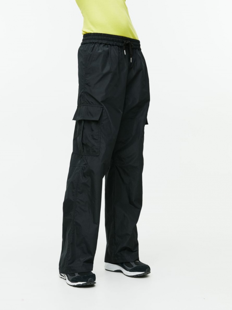 Pantaloni Arket Taffeta Cargo Dama Negrii | Romania-RZOX04681