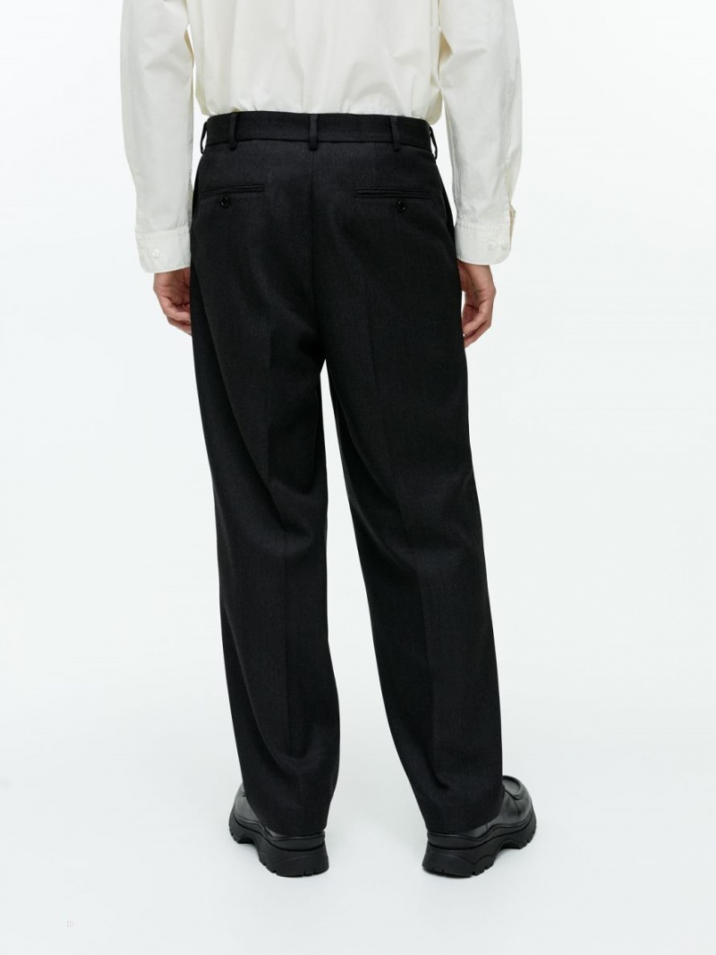 Pantaloni Arket Tailored Largi-Fit Barbati Gri | Romania-OWKB82174