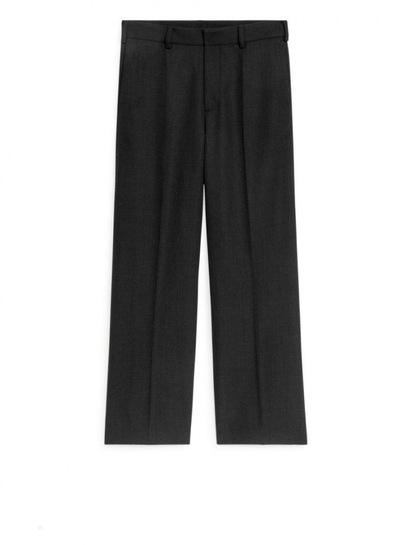 Pantaloni Arket Tailored Largi-Fit Barbati Gri | Romania-OWKB82174