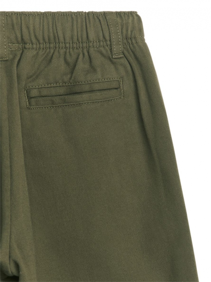 Pantaloni Arket Tapered Bumbac Chinos Baieti Kaki | Romania-ROJH80265