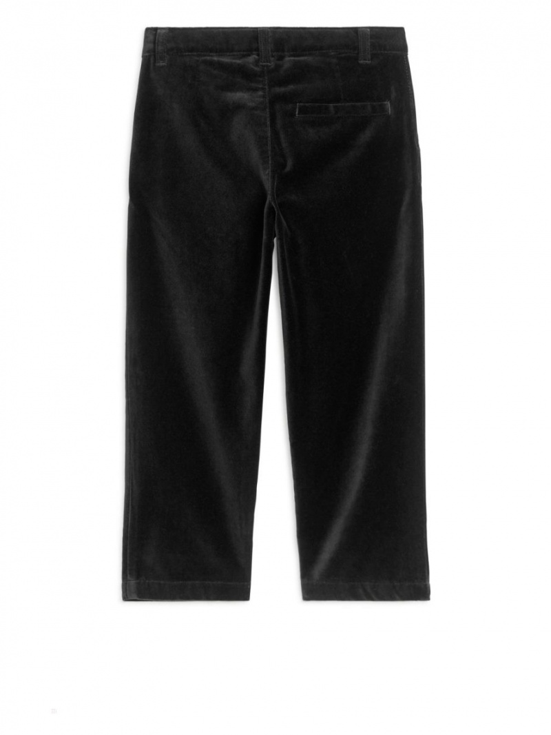 Pantaloni Arket Velvet Baieti Negrii | Romania-XKAO34205