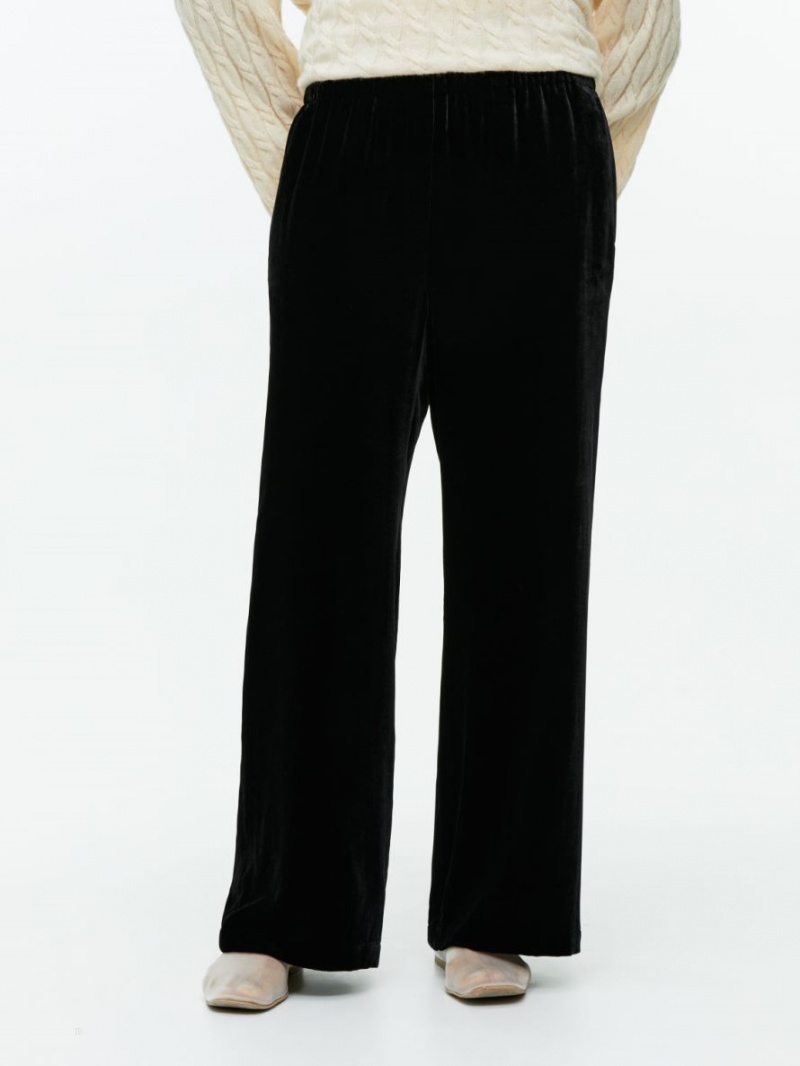 Pantaloni Arket Velvet Dama Negrii | Romania-EOZL90675
