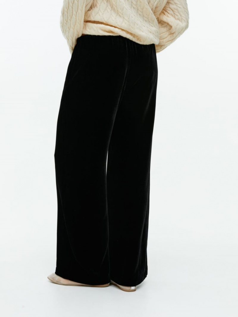 Pantaloni Arket Velvet Dama Negrii | Romania-EOZL90675