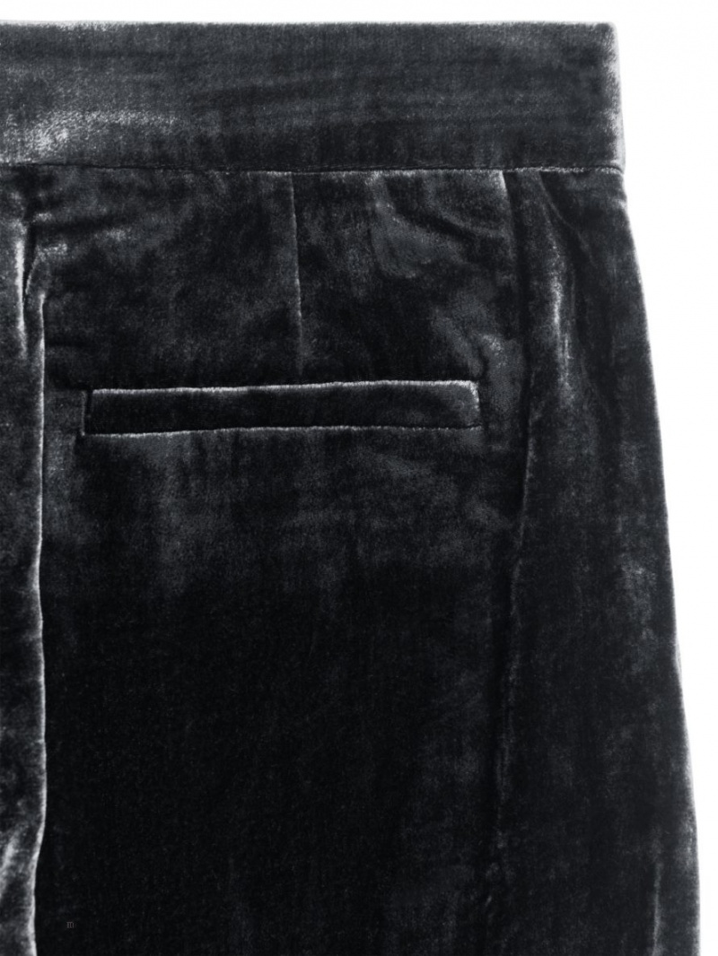 Pantaloni Arket Velvet Dama Negrii | Romania-ZAOM04538