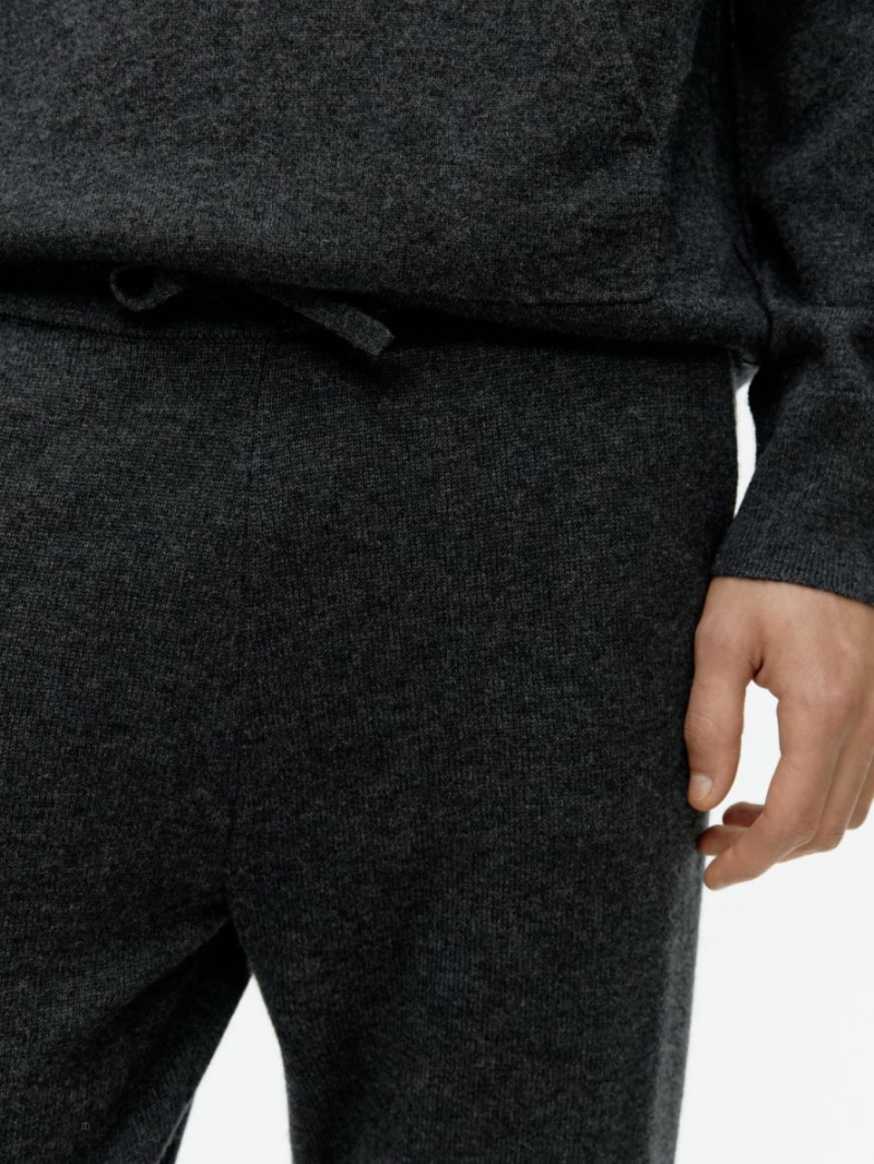 Pantaloni Jogger Arket Tricotate Merino Barbati Gri Inchis | Romania-CMSX54192