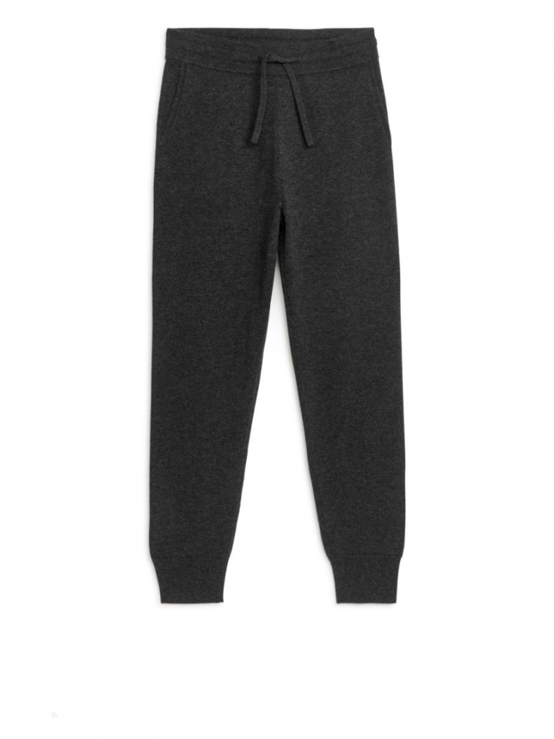 Pantaloni Jogger Arket Tricotate Merino Barbati Gri Inchis | Romania-CMSX54192