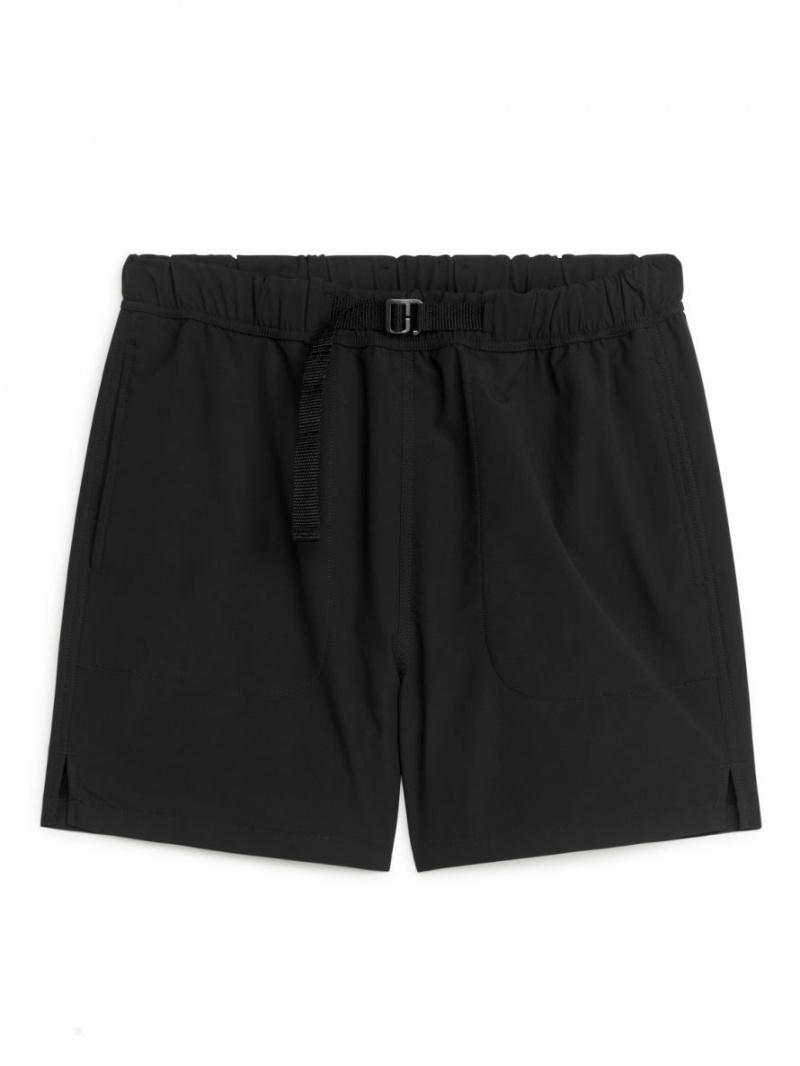 Pantaloni Scurti Arket Active Hiker Barbati Negrii | Romania-TMLA10289