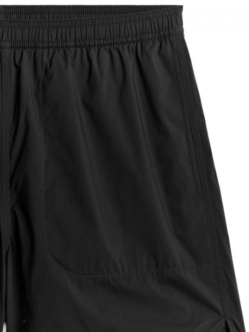 Pantaloni Scurti Arket Active Stretch Barbati Negrii | Romania-YMGZ38276