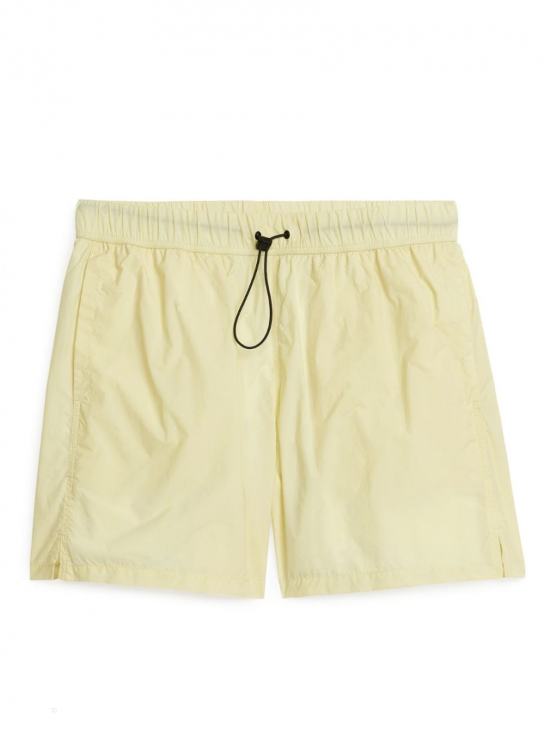 Pantaloni Scurti Arket Active Usori Barbati Galbeni Deschis | Romania-FPCW08475