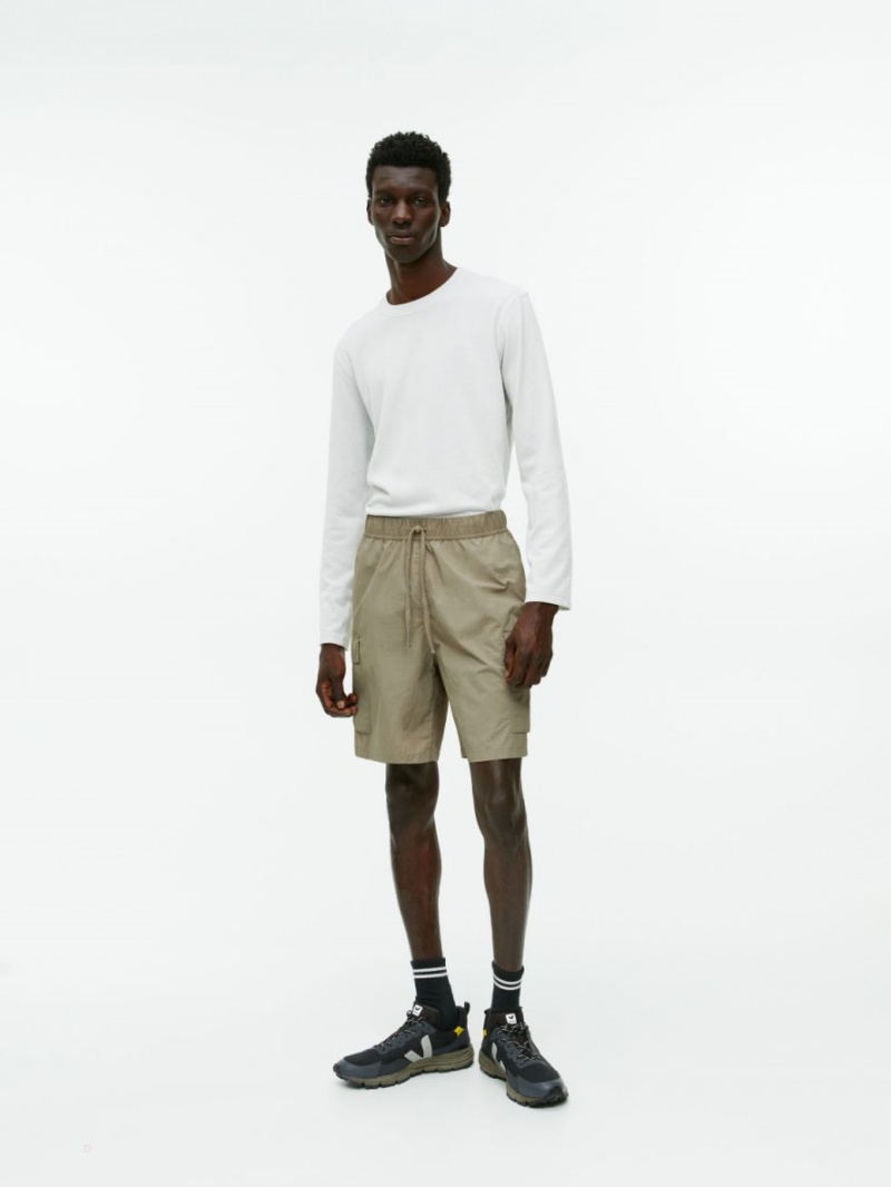 Pantaloni Scurti Arket Active Utility Barbati Kaki Verzi | Romania-VPXD85907