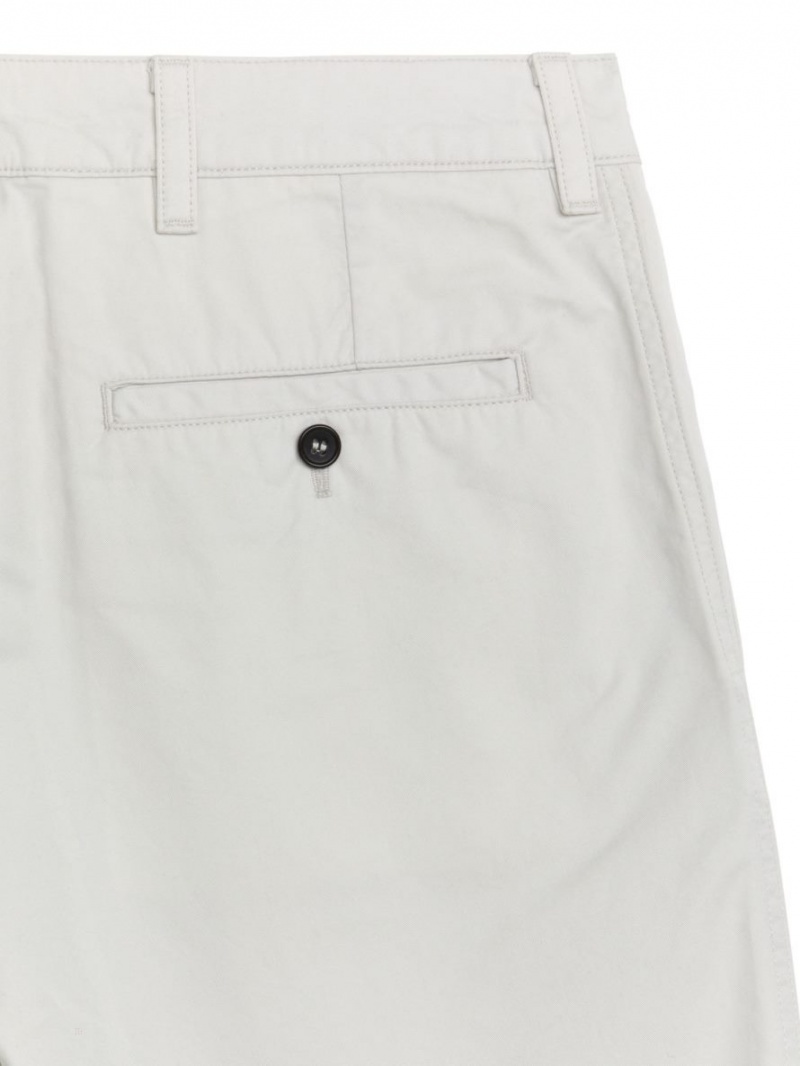 Pantaloni Scurti Arket Bumbac Barbati Albi | Romania-FCQV02593