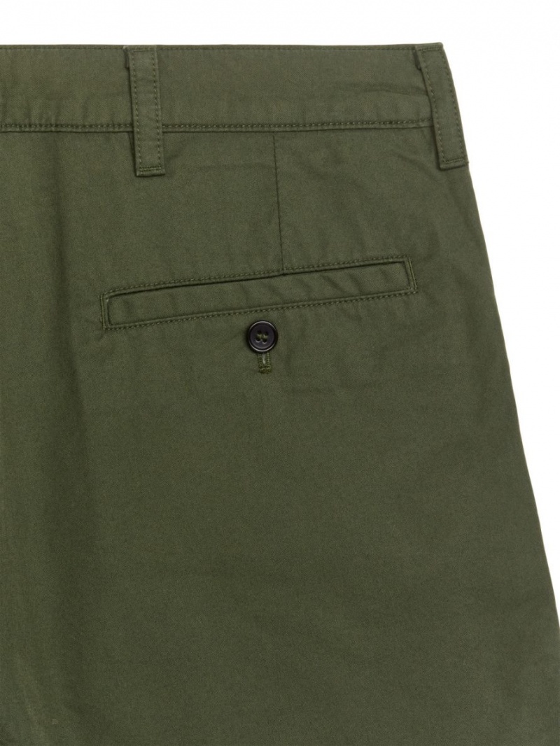 Pantaloni Scurti Arket Bumbac Barbati Verzi | Romania-MPEK41925