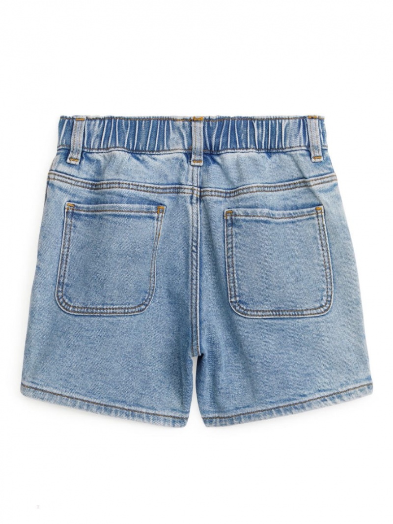 Pantaloni Scurti Arket Denim Stretch Baieti Albastri Deschis | Romania-VDCZ46237