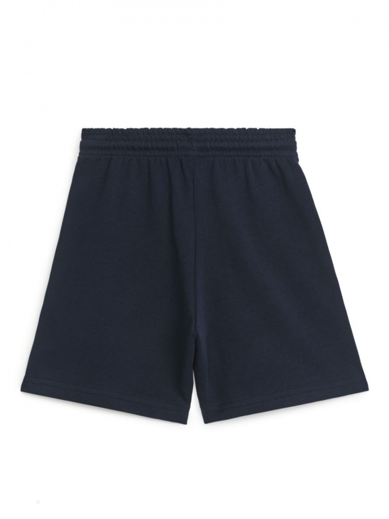 Pantaloni Scurti Arket French Terry Fete Albastri Inchis | Romania-OJZV86734