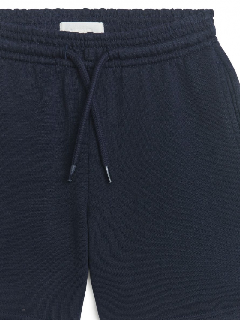 Pantaloni Scurti Arket French Terry Fete Albastri Inchis | Romania-OJZV86734