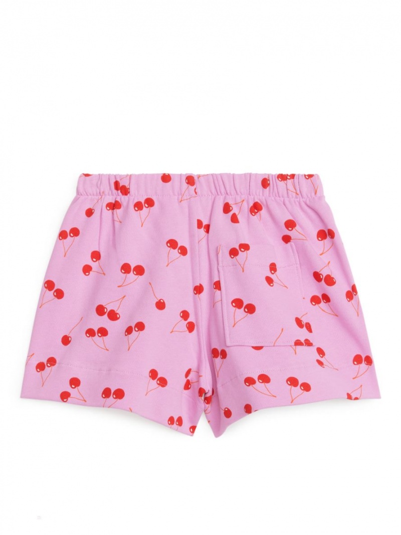 Pantaloni Scurti Arket French Terry Fete Roz | Romania-NLGR58947