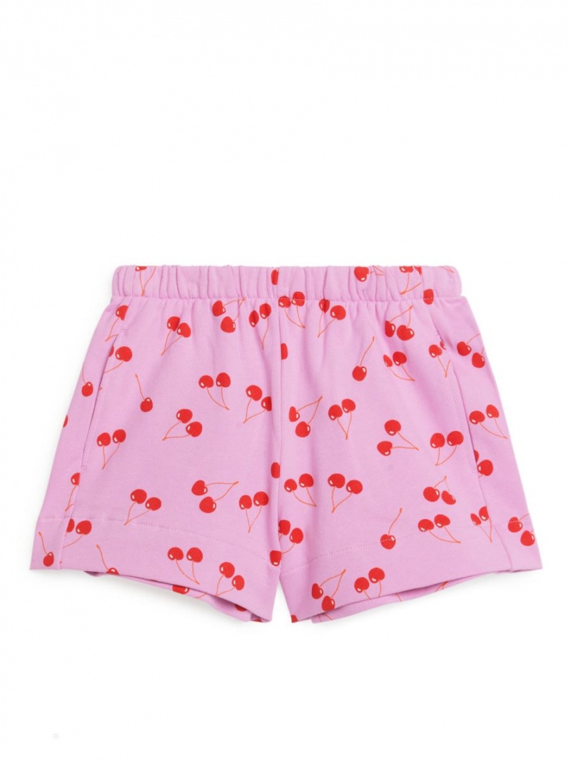 Pantaloni Scurti Arket French Terry Fete Roz | Romania-NLGR58947
