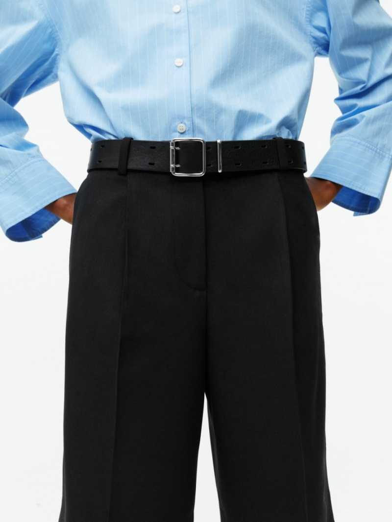 Pantaloni Scurti Arket Lână Blend Culottes Dama Negrii | Romania-KENY80124